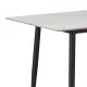Τραπέζι Gustas  λευκό μαρμάρου sintered stone-μαύρο μέταλλο 160x80x76εκ