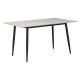 Τραπέζι Gustas  λευκό μαρμάρου sintered stone-μαύρο μέταλλο 160x80x76εκ--(Eλάχ.Ποσότητα:)