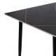 Τραπέζι Gustas  μαύρο μαρμάρου sintered stone-μαύρο μέταλλο 140x80x76εκ--(Eλάχ.Ποσότητα:)