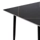 Τραπέζι Gustas  μαύρο μαρμάρου sintered stone-μαύρο μέταλλο 140x80x76εκ