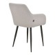 Πολυθρόνα Telia  ανοιχτό γκρι ύφασμα-μαύρο μέταλλο 60x54x85εκ
