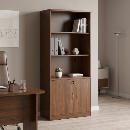 Βιβλιοθήκη γραφείου επαγγελματική Fesialo  wenge 80x40x180εκ