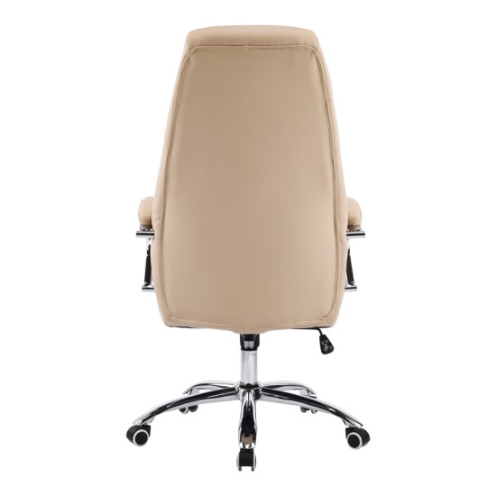 Καρέκλα γραφείου διευθυντή Sonar  μπεζ pu 61x57x120-128εκ