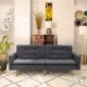 Καναπές-κρεβάτι Flexible pakoworld σε ανθρακί ύφασμα 198x87x76εκ Model: 035-000004