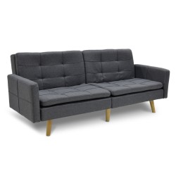 Καναπές-κρεβάτι Flexible  σε ανθρακί ύφασμα 198x87x76εκ