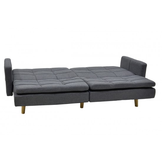 Καναπές-κρεβάτι Flexible pakoworld σε ανθρακί ύφασμα 198x87x76εκ Model: 035-000004