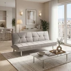 Καναπές-κρεβάτι Travis  3θέσιος ύφασμα γκρι 175x83x74εκ