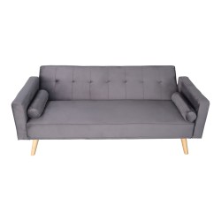 Καναπές-κρεβάτι Success  3θέσιος βελούδο σε ανθρακί απόχρωση 190x80x84εκ