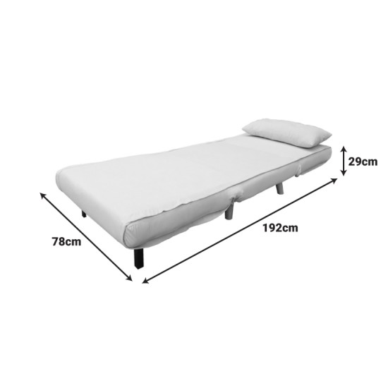 Πολυθρόνα-κρεβάτι Josuane I  βελούδο σε γκρι απόχρωση 78x80x81εκ