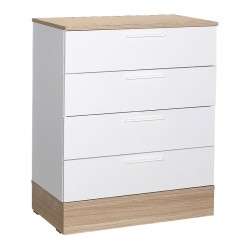 Συρταριέρα Pelita  σε λευκή-oak απόχρωση 72x40x88εκ Συρταριέρα Pelita  σε λευκή-oak απόχρωση 72x40x88εκ