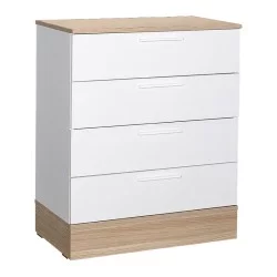 Συρταριέρα Pelita  σε λευκή-oak απόχρωση 72x40x88εκ