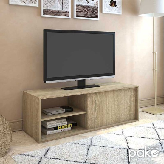 Έπιπλο τηλεόρασης ECO TV  χρώμα sonoma 120x40x38 εκ Model: 043-000073