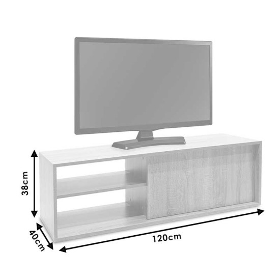 Έπιπλο τηλεόρασης ECO TV  χρώμα sonoma 120x40x38 εκ Model: 043-000073