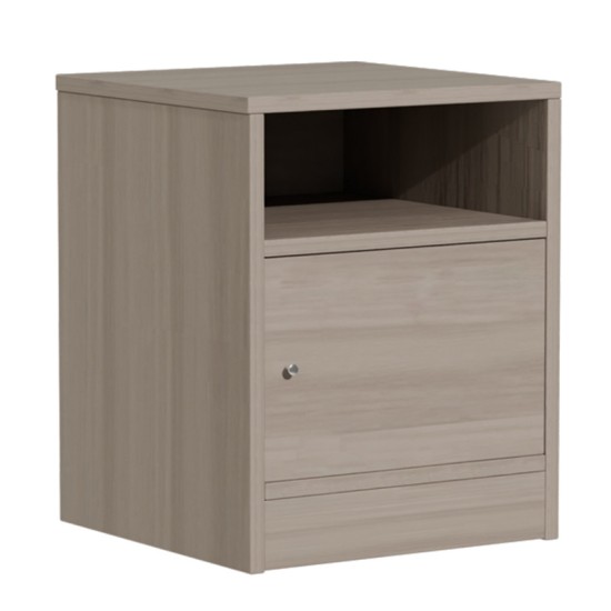 Κομοδίνο Foly  με ένα ντουλάπι γκρι oak 40x40x50εκ Model: 049-000070