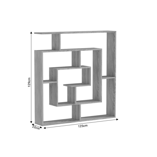 Βιβλιοθήκη Nardy  λευκό μαρμάρου 125x22x129εκ Model: 049-000075