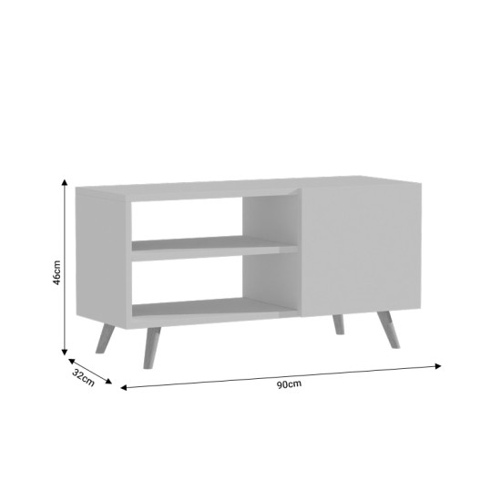 Έπιπλο τηλεόρασης Ellon μελαμίνης sonoma-λευκό 120x40x41εκ. Έπιπλο τηλεόρασης Ellon μελαμίνης sonoma-λευκό 120x40x41εκ.
