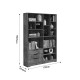 Βιβλιοθήκη Lucinda γκρι oak 120x29.8x180.5εκ Βιβλιοθήκη Lucinda γκρι oak 120x29.8x180.5εκ