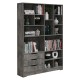 Βιβλιοθήκη Lucinda γκρι oak 120x29.8x180.5εκ Βιβλιοθήκη Lucinda γκρι oak 120x29.8x180.5εκ