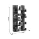 Βιβλιοθήκη Charles μελαμίνης γκρι oak 90x31x182.5εκ Βιβλιοθήκη Charles μελαμίνης γκρι oak 90x31x182.5εκ
