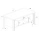 Τραπέζι σαλονιού Tracy  λευκό-γκρι 120x60x48.5εκ