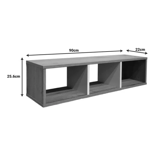 Ραφιέρα τοίχου Flevior σε sonoma με λευκή απόχρωση 90x22x25.6εκ Ραφιέρα τοίχου Flevior σε sonoma με λευκή απόχρωση 90x22x25.6εκ
