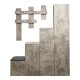 Έπιπλο εισόδου Nenich σε γκρι oak απόχρωση 150x37x180εκ Έπιπλο εισόδου Nenich σε γκρι oak απόχρωση 150x37x180εκ
