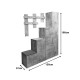 Έπιπλο εισόδου Nenich σε γκρι oak απόχρωση 150x37x180εκ Έπιπλο εισόδου Nenich σε γκρι oak απόχρωση 150x37x180εκ