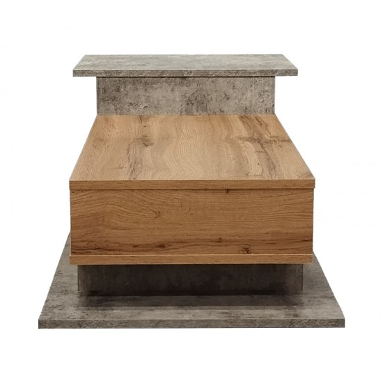 Τραπέζι σαλονιού Nuvele  σε γκρι antique-sonoma απόχρωση 90x50x35εκ