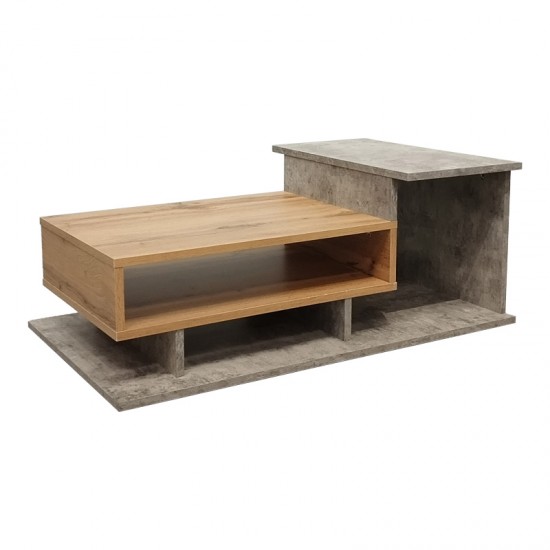 Τραπέζι σαλονιού Nuvele  σε γκρι antique-sonoma απόχρωση 90x50x35εκ