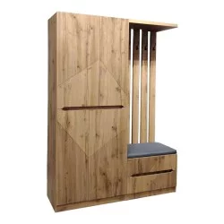 Έπιπλο εισόδου Zomie  σε oak απόχρωση 131x41.5x180.4εκ