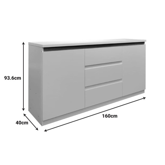 Μπουφές Chiemo  σε φυσική απόχρωση 160x40x93.6εκ