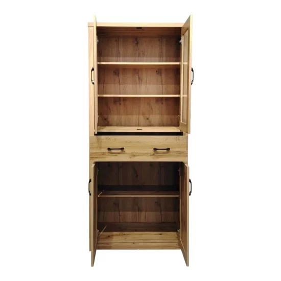 Βιτρίνα-ντουλάπα Nisso  σε oak απόχρωση 80x40x183.5εκ