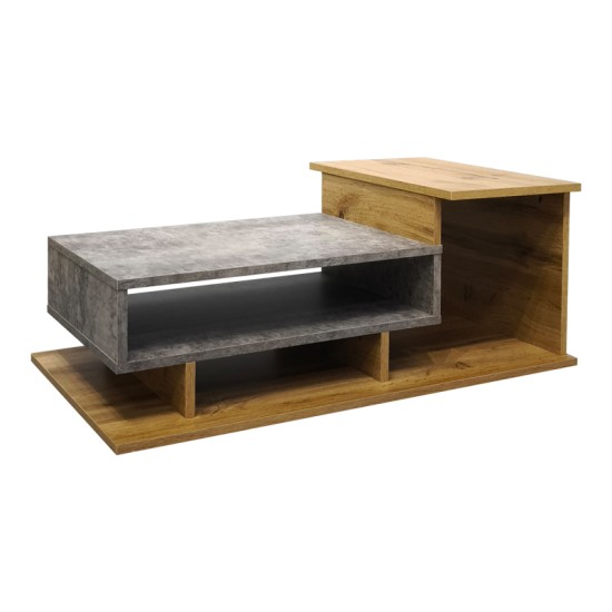 Τραπέζι σαλονιού Nuvele  γκρι-sonoma 90x50x35εκ