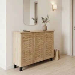 Παπουτσοθήκη-ντουλάπι Mantam  16 ζεύγων sonoma 115.5x34x87εκ