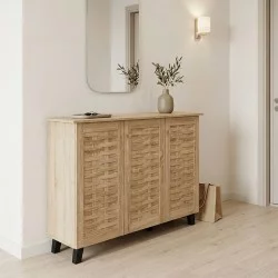 Παπουτσοθήκη-ντουλάπι Mantam  16 ζεύγων sonoma 115.5x34x87εκ