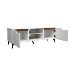 Έπιπλο τηλεόρασης Kemvio   sonoma-λευκό 120x38x44εκ