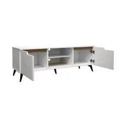 Έπιπλο τηλεόρασης Kemvio   sonoma-λευκό 120x38x44εκ