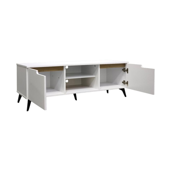 Έπιπλο τηλεόρασης Kemvio   sonoma-λευκό 120x38x44εκ