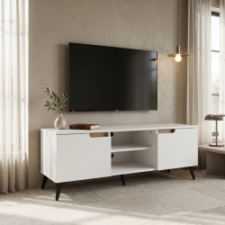 Έπιπλο τηλεόρασης Kemvio   sonoma-λευκό 120x38x44εκ