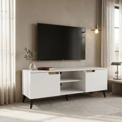 Έπιπλο τηλεόρασης Kemvio   sonoma-λευκό 120x38x44εκ