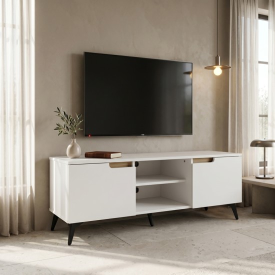 Έπιπλο τηλεόρασης Kemvio   sonoma-λευκό 120x38x44εκ