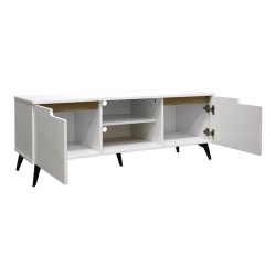Έπιπλο τηλεόρασης Kemvio   sonoma-λευκό 150x38x44εκ