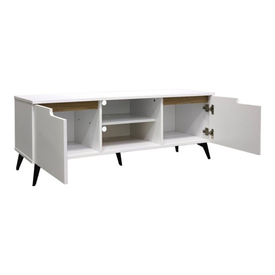 Έπιπλο τηλεόρασης Kemvio   sonoma-λευκό 150x38x44εκ