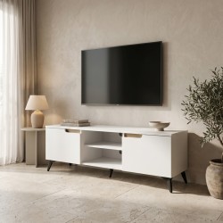 Έπιπλο τηλεόρασης Kemvio   sonoma-λευκό 150x38x44εκ