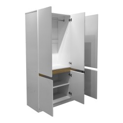 Ντουλάπα τρίφυλλη Merzia   sonoma-λευκό 120x46.5x183εκ