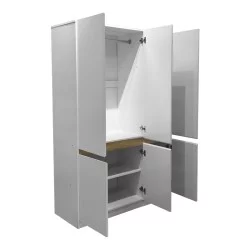 Ντουλάπα τρίφυλλη Merzia   sonoma-λευκό 120x46.5x183εκ