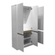 Ντουλάπα τρίφυλλη Merzia   sonoma-λευκό 120x46.5x183εκ