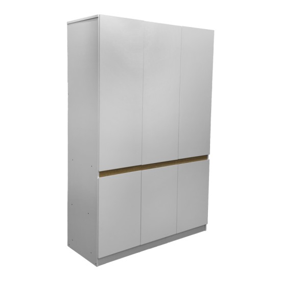 Ντουλάπα τρίφυλλη Merzia   sonoma-λευκό 120x46.5x183εκ