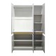 Ντουλάπα τρίφυλλη Merzia   sonoma-λευκό 120x46.5x183εκ