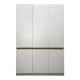 Ντουλάπα τρίφυλλη Merzia   sonoma-λευκό 120x46.5x183εκ
